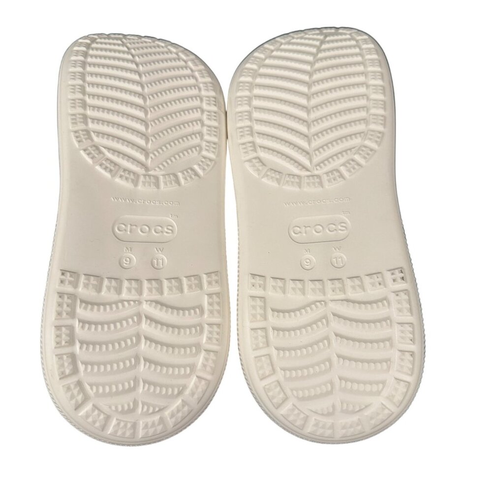 Crocs White Crush Clog Platform Shoes, Size 9 (M) 11(W) WORN ONCE - Picture 6 of 7